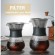 Gambar produk One Two Cups Teko Kopi Coffee Maker Pot V60 Drip 400ml with Filter - SE112
