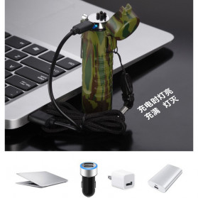 Jobon Explorer Korek Api Elektrik Plasma Arc Lighter Outdoor Waterproof with Senter LED - F1230 - Black - 5
