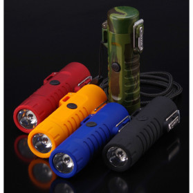 Jobon Explorer Korek Api Elektrik Plasma Arc Lighter Outdoor Waterproof with Senter LED - F1230 - Black - 7