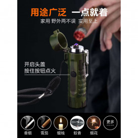 Jobon Explorer Korek Api Elektrik Plasma Arc Lighter Outdoor Waterproof with Senter LED - F1230 - Black - 8