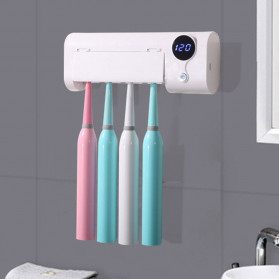 ISHOWTIENDA Rak Sikat Gigi UV Wall Mounted Toothbrush Holder Sterilizer - EC138 - White