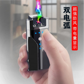 Macro Korek Api Elektrik Plasma Pulse Arc Lighter USB Rechargeable - JL308 - Metallic Black - 3