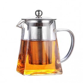 One Two Cups Teko Pitcher Teh Chinese Teapot Maker Borosilicate Glass 550ml - TP-761 - Transparent