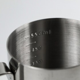 One Two Cups Gelas Milk Jug Kopi Espresso Latte Art Stainless Steel 600 ml - ZM0078 - Silver - 7