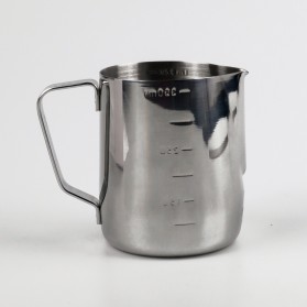 One Two Cups Gelas Milk Jug Kopi Espresso Latte Art Stainless Steel 350ml - ZM0078 - Silver