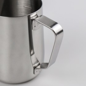 One Two Cups Gelas Milk Jug Kopi Espresso Latte Art Stainless Steel 350ml - ZM0078 - Silver - 4