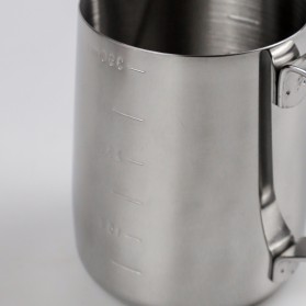 One Two Cups Gelas Milk Jug Kopi Espresso Latte Art Stainless Steel 350ml - ZM0078 - Silver - 5
