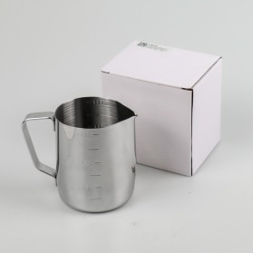 One Two Cups Gelas Milk Jug Kopi Espresso Latte Art Stainless Steel 350ml - ZM0078 - Silver - 10