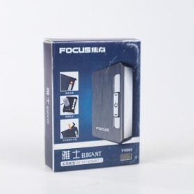 Firetric Focus Kotak Rokok Cigarette Box 10 Slot dengan Korek Elektrik - YH060 - Black - 9