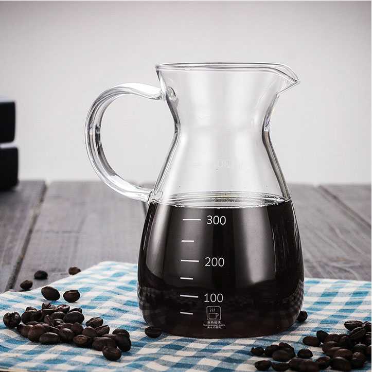 Gambar produk One Two Cups Coffee Maker Pot Teapot Kettle Teko Kopi Barista Glass 400ml - FT673