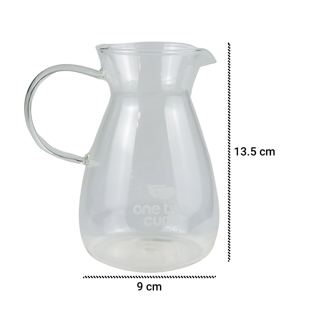 Gambar produk One Two Cups Coffee Maker Pot Teapot Kettle Teko Kopi Barista Glass 400ml - FT673