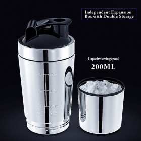 AODMUKI Botol Minum Tumbler Detachable Bottle Stainless Steel 600ml - AOM611 - Silver Black - 4
