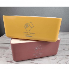 TaffHOME Kotak Tisu Kayu Solid Wooden Tissue Box - ZJ007 - Yellow - 3