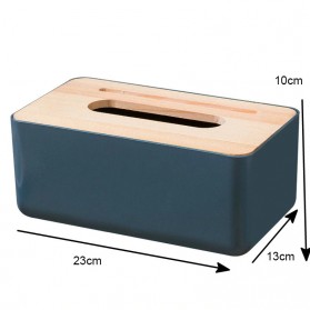 TaffHOME Kotak Tisu Kayu Solid Wooden Tissue Box - ZJ007 - Red - 13