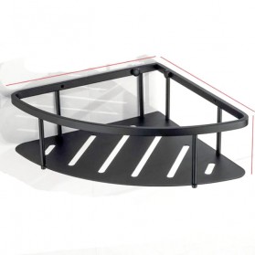 TURS Gantungan Dinding Kamar Mandi Bathroom Shelf Basket Model Segitiga - N1-E - Black