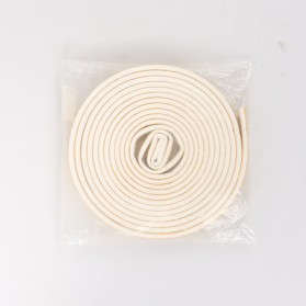 GANCHUN Lis Strip Pintu Door Noise Insulation Rubber Dusting Sealing D Tape 9x6mm 10M - KK-062 - White - 8