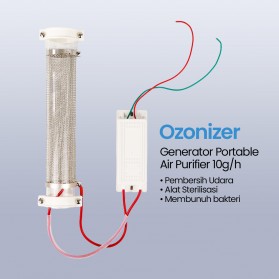 FGHGF Ozonizer DIY Ozone Generator Portable Air Purifier 10g/h - DGH3C - White