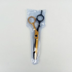MrTiger Gunting Rambut Professional Barber Hairdressing Scissors Thinning 5.5 Inch - 440C - Black Gold - 6