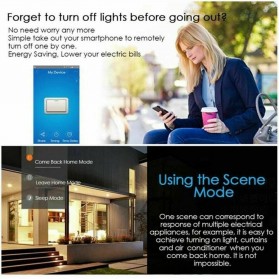 MINITIGER Smart Home Saklar Lampu Touch Wireless WiFi 2 Switch - FXF028 - Black - 6