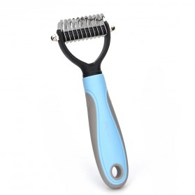 Chong Le Er Sisir Rambut Binatang Peliharaan Hair Removal Comb Pet Grooming Tool - AES0124 - Blue - 2