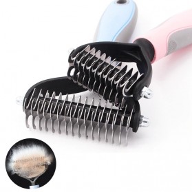 Chong Le Er Sisir Rambut Binatang Peliharaan Hair Removal Comb Pet Grooming Tool - AES0124 - Blue - 6