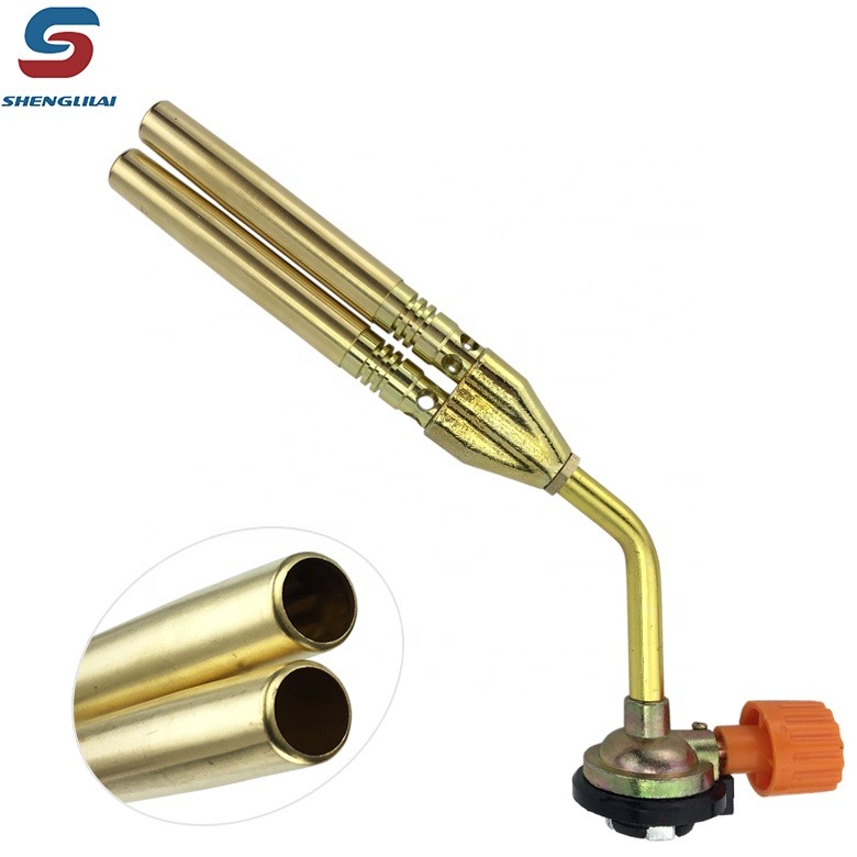 Promo Shenglilai Kepala Gas Butane Torch Double Tube BBQ Soldering