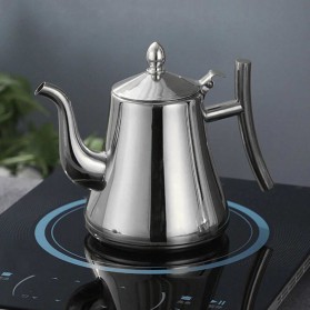 One Two Cups Teko Air Teh Kopi Water Kettle Teapot 1L with Filter - HS4012 - Silver - 2