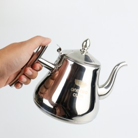 One Two Cups Teko Air Teh Kopi Water Kettle Teapot 1L with Filter - HS4012 - Silver - 6