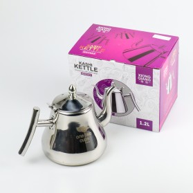One Two Cups Teko Air Teh Kopi Water Kettle Teapot 1L with Filter - HS4012 - Silver - 8