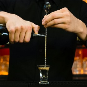 TEAEGG Sendok Aduk Bartender Cocktail Mixing Spoon 25.5cm - CDF-190806 - Silver - 9