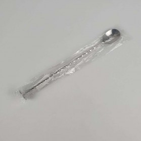 TEAEGG Sendok Aduk Bartender Cocktail Mixing Spoon 25.5cm - CDF-190806 - Silver - 10