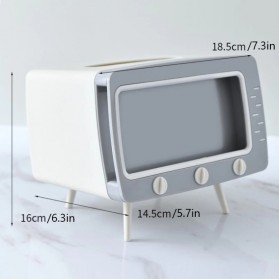 Fiqile Kotak Tisu Model TV with Smartphone Holder - ZJ011 - Gray - 10