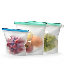 Inguard Kantong Organizer Makanan Silicone Food Bag Ziplock 1L 4 PCS - Transparent - 4