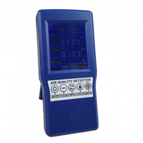 KKMOON Alat Detector CO2 Sensor PPM Meters Mini Carbon Dioxide Gas Analyzer TVOC HCHO AQI - JSM131 - Blue