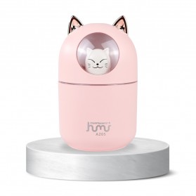 Taffware Humi Humidifier Pelembab Udara Aromatherapy Oil Diffuser Cute Cat Design 300ml - A205 - Pink