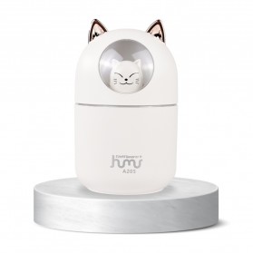 Taffware Humi Humidifier Pelembab Udara Aromatherapy Oil Diffuser Cute Cat Design 300ml - A205 - White