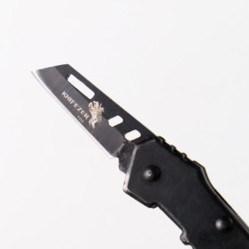 KNIFEZER Pisau Saku Lipat Mini Gantungan Kunci Serbaguna Portable Knife Survival Tool - Y238 - Black - 3