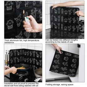 AWOO Pelindung Anti Cipratan Minyak Oil Splash Guard Screens Aluminium Foil Plate - A01 - Black - 5