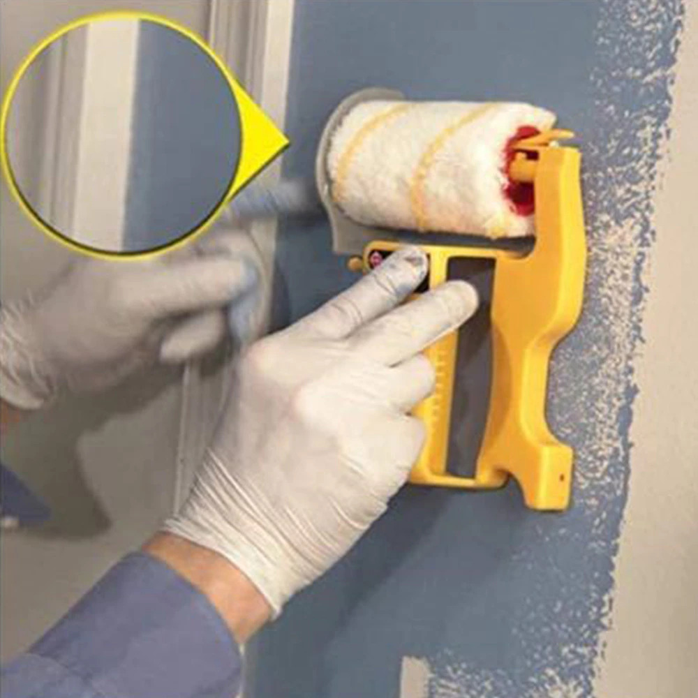 Home Life Kuas Cat Tembok Roller Paint Clean Cut Edger Brush Set Hom5 Yellow Jakartanotebook Com