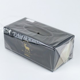 TaffHOME Kotak Tisu Premium Kulit Tissue Box - ZJ007 - Black - 5