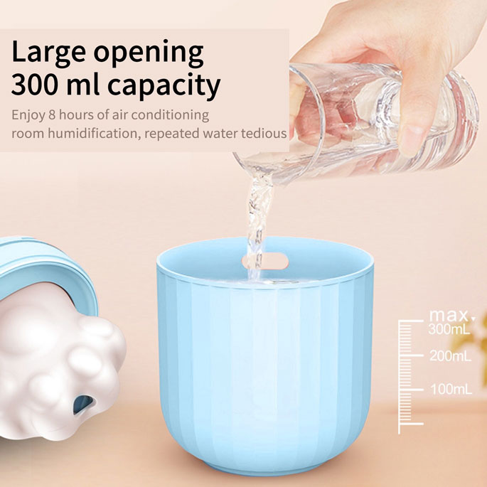 Himist Air Humidifier Pelembab Udara Aromatherapy Oil Diffuser Desain Cat Paw 300ml M206 White Jakartanotebook Com
