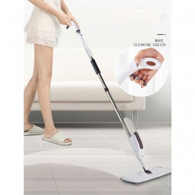Aurota Alat Kain Pel Penyemprot Air Water Spray Sweeper Floor Flat Mop - A88 - White