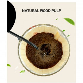 Exquis Kertas Filter Saringan Kopi Espresso V60 Drip Coffee Tea Infuser 1-2 Serving 100PCS - V01 - Brown - 2