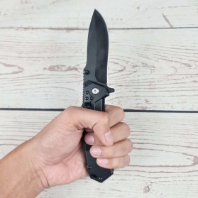 PEGASI Pisau Lipat Tactical Folding Knife Survival Camping EDC - SR-ZDD1 - Black - 3