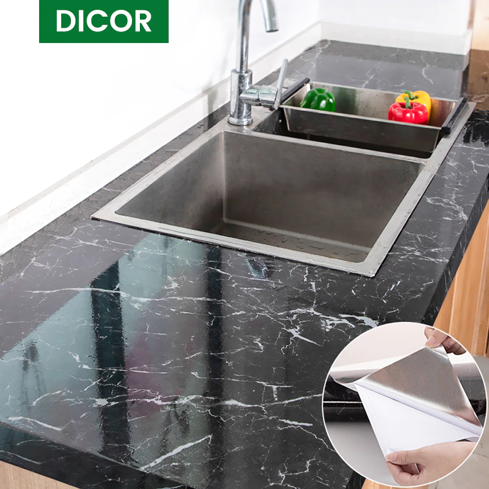 DICOR Sticker Wallpaper Meja Dinding Dapur Anti Minyak Waterproof 1
