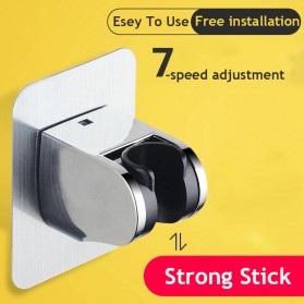 SHAI Penyanggah Kepala Shower Hose Holder Bracket Drill Free - DZZL001 - Silver - 1