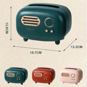 TopSung Kotak Tisu Model Retro Radio Tissue Box - ZJ104 - Green - 12