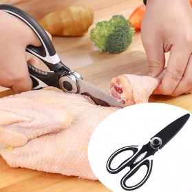 Jewel Gunting Daging Dapur Kitchen Meat Scissors Stainless Steel - HU13 - Black