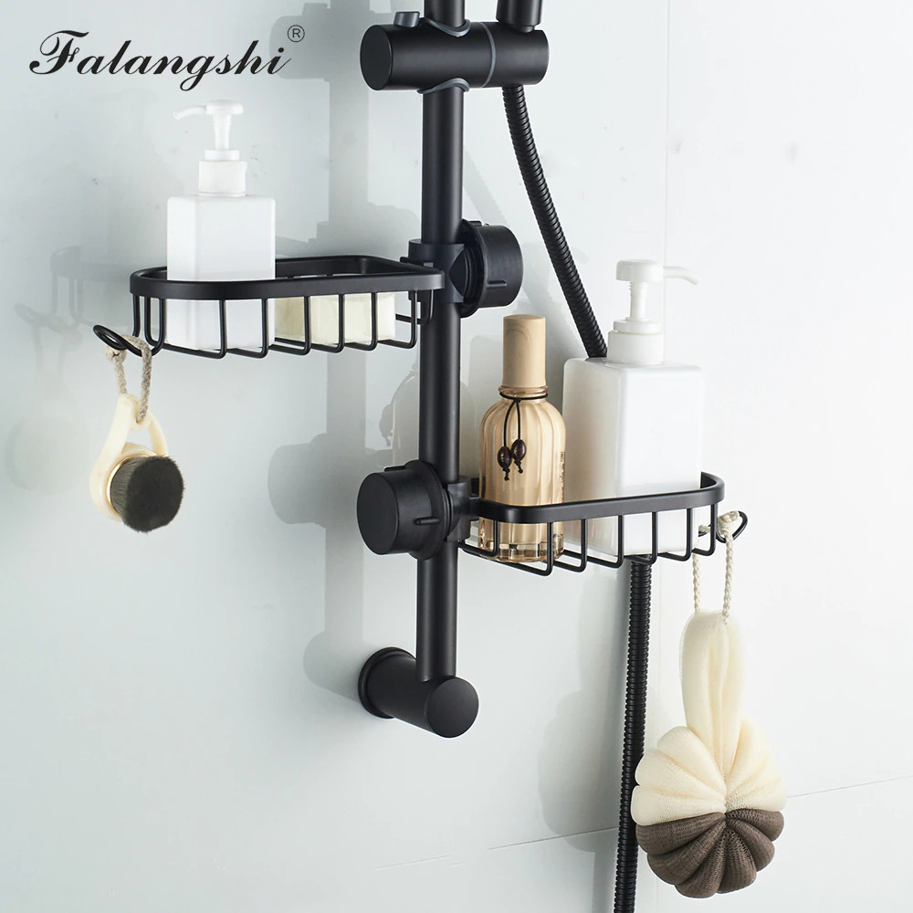 Gambar produk FALANGSHI Rak Kamar Mandi Bathroom Organizer Rack Shower Hook - WB8007