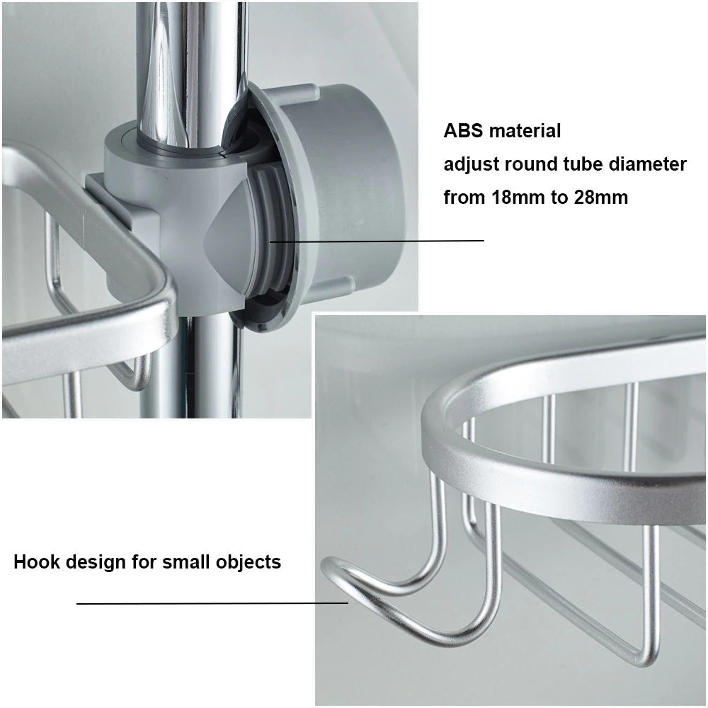 Gambar produk FALANGSHI Rak Kamar Mandi Bathroom Organizer Rack Shower Hook - WB8007